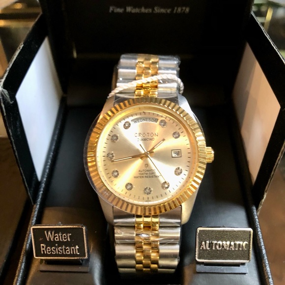 🚨SOLD🚨ON MERCARI} Automatic Day Date Diamond SS NEW Watch - Picture 10 of 13